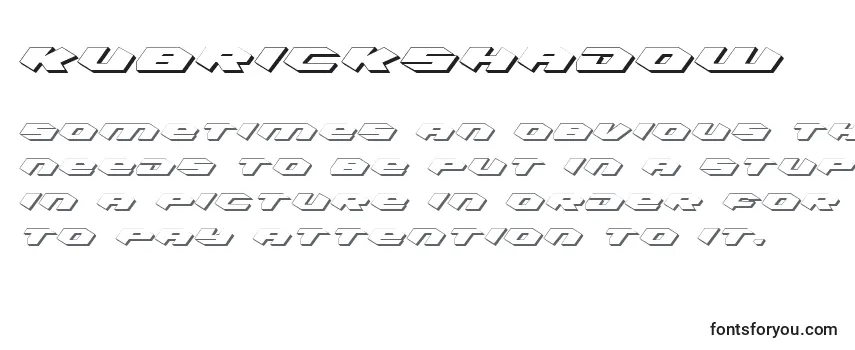 Обзор шрифта KubrickShadow