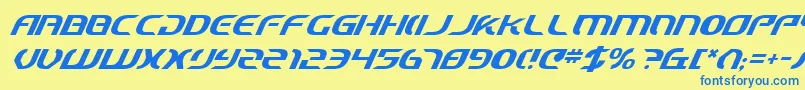 Starcv2i Font – Blue Fonts on Yellow Background