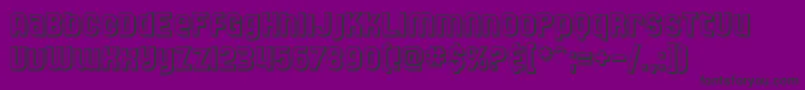 SfSpeedwaystarShaded-Schriftart – Schwarze Schriften auf violettem Hintergrund