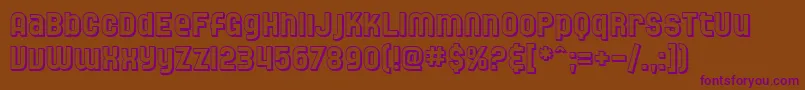 SfSpeedwaystarShaded-Schriftart – Violette Schriften auf braunem Hintergrund