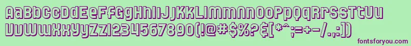 SfSpeedwaystarShaded Font – Purple Fonts on Green Background