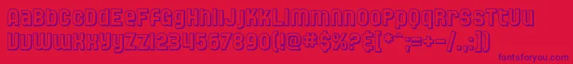 SfSpeedwaystarShaded Font – Purple Fonts on Red Background