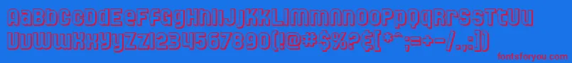 SfSpeedwaystarShaded Font – Red Fonts on Blue Background