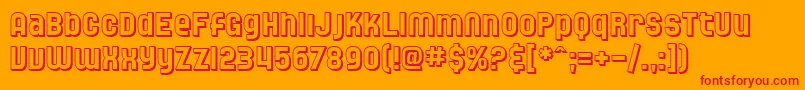 SfSpeedwaystarShaded Font – Red Fonts on Orange Background