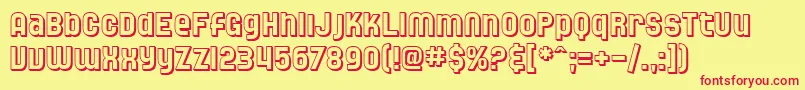 SfSpeedwaystarShaded Font – Red Fonts on Yellow Background