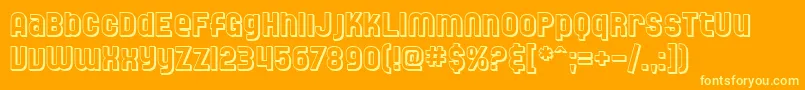 SfSpeedwaystarShaded Font – Yellow Fonts on Orange Background