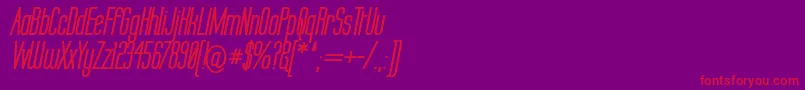 Labtopbi Font – Red Fonts on Purple Background