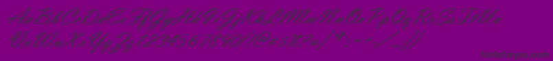 VladimirScript Font – Black Fonts on Purple Background