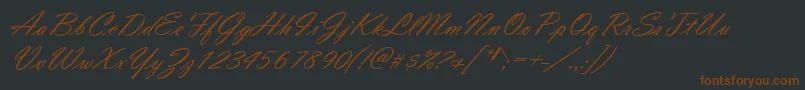 VladimirScript Font – Brown Fonts on Black Background