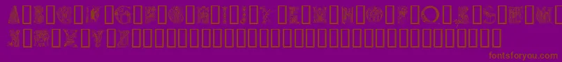 Medievalalphabet Font – Brown Fonts on Purple Background