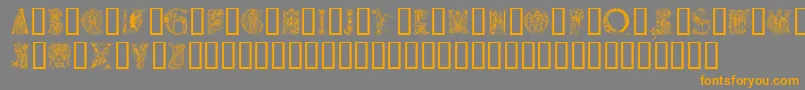 fuente Medievalalphabet – Fuentes Naranjas Sobre Fondo Gris