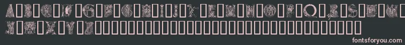 Medievalalphabet Font – Pink Fonts on Black Background