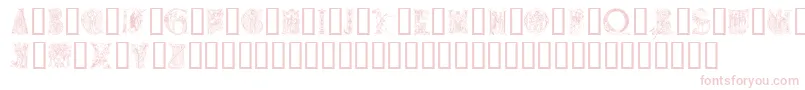 Medievalalphabet Font – Pink Fonts on White Background