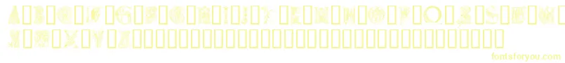 Medievalalphabet-fontti – keltaiset fontit valkoisella taustalla