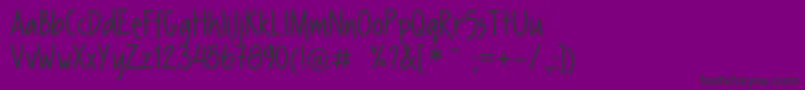 FpSecondHand Font – Black Fonts on Purple Background