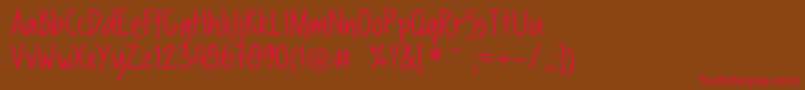 Шрифт FpSecondHand – красные шрифты на коричневом фоне