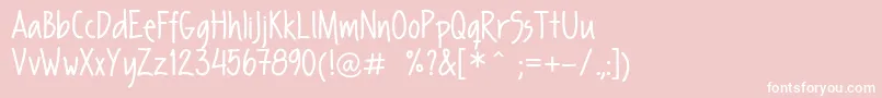 FpSecondHand Font – White Fonts on Pink Background