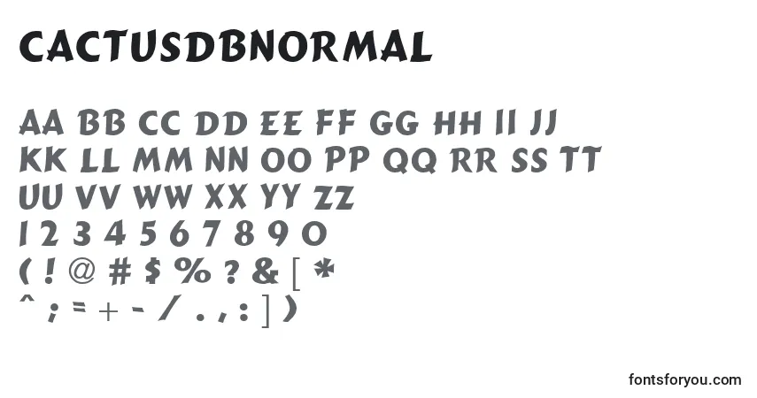 Шрифт CactusdbNormal – алфавит, цифры, специальные символы