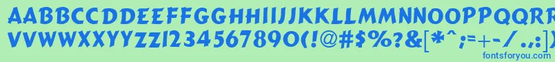 フォントCactusdbNormal – 青い文字は緑の背景です。