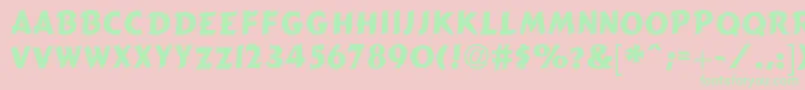 CactusdbNormal Font – Green Fonts on Pink Background