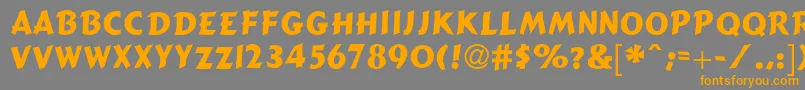 フォントCactusdbNormal – オレンジの文字は灰色の背景にあります。