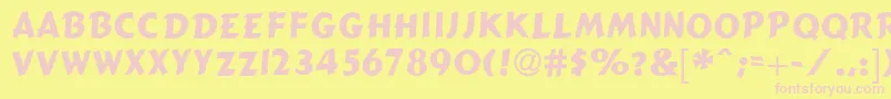 CactusdbNormal Font – Pink Fonts on Yellow Background