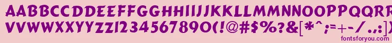 CactusdbNormal Font – Purple Fonts on Pink Background