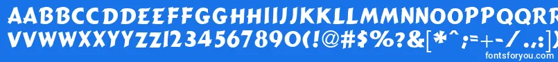 フォントCactusdbNormal – 青い背景に白い文字