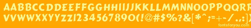 CactusdbNormal Font – Yellow Fonts on Orange Background