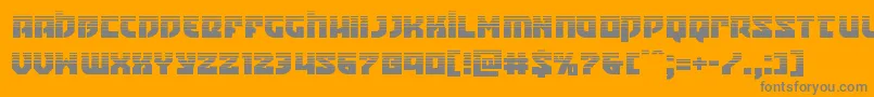 Crazyivanhalf-Schriftart – Graue Schriften auf orangefarbenem Hintergrund