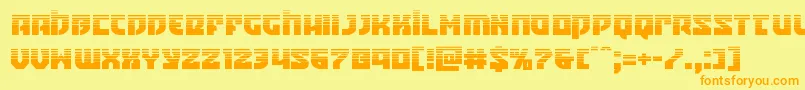 Crazyivanhalf Font – Orange Fonts on Yellow Background