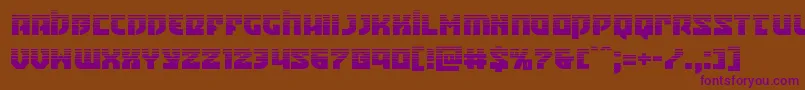 Crazyivanhalf-Schriftart – Violette Schriften auf braunem Hintergrund