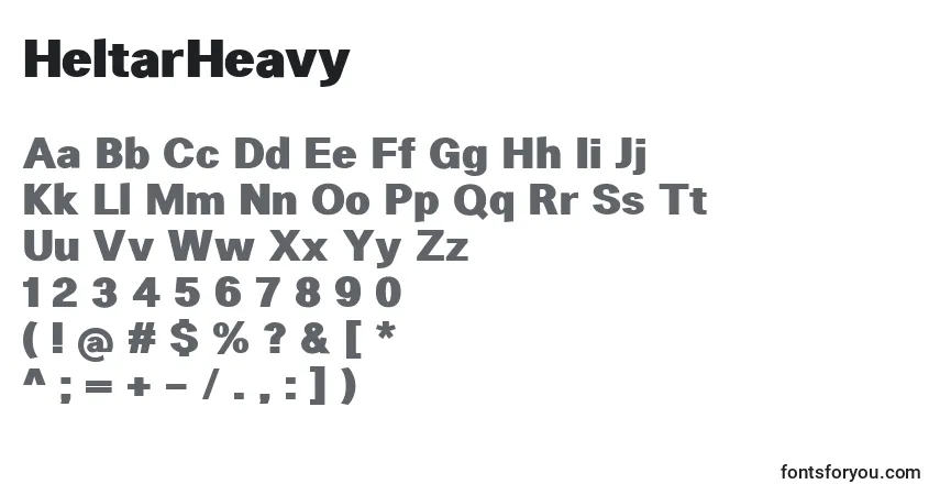 Шрифт HeltarHeavy – алфавит, цифры, специальные символы
