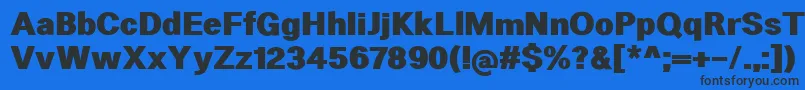 HeltarHeavy Font – Black Fonts on Blue Background