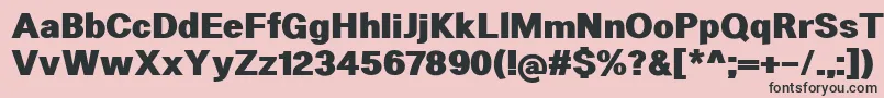 HeltarHeavy Font – Black Fonts on Pink Background