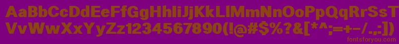 HeltarHeavy Font – Brown Fonts on Purple Background