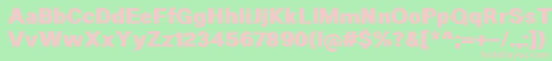 HeltarHeavy Font – Pink Fonts on Green Background