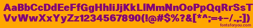 HeltarHeavy Font – Purple Fonts on Orange Background