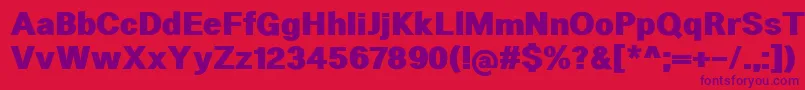 HeltarHeavy Font – Purple Fonts on Red Background