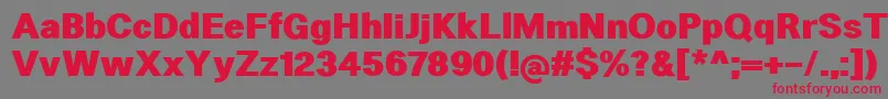 HeltarHeavy Font – Red Fonts on Gray Background