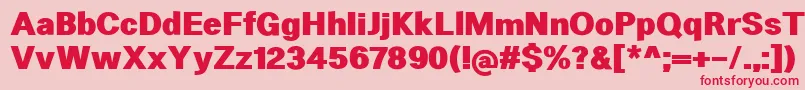 HeltarHeavy Font – Red Fonts on Pink Background