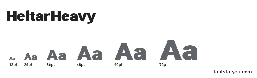 Размеры шрифта HeltarHeavy
