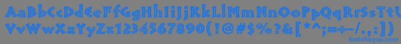 PompeiastdInline Font – Blue Fonts on Gray Background