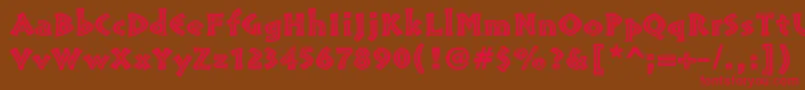PompeiastdInline Font – Red Fonts on Brown Background