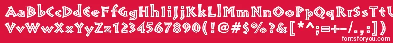 PompeiastdInline Font – White Fonts on Red Background