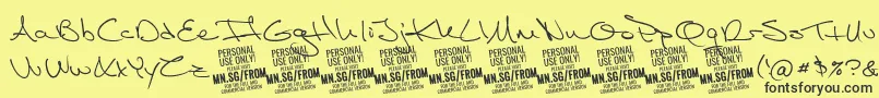 FromskylerPersonalUse Font – Black Fonts on Yellow Background