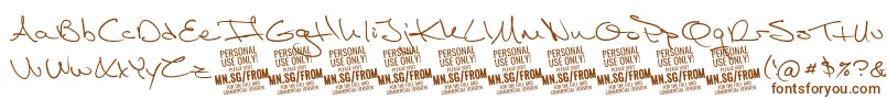 FromskylerPersonalUse Font – Brown Fonts on White Background