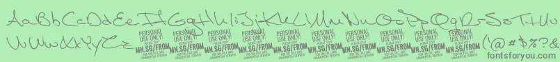 FromskylerPersonalUse Font – Gray Fonts on Green Background