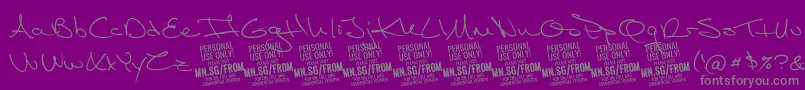More about FromskylerPersonalUse Font FromskylerPersonalUse Font – Gray Fonts on Purple Background