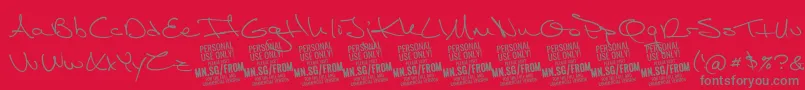 FromskylerPersonalUse Font – Gray Fonts on Red Background